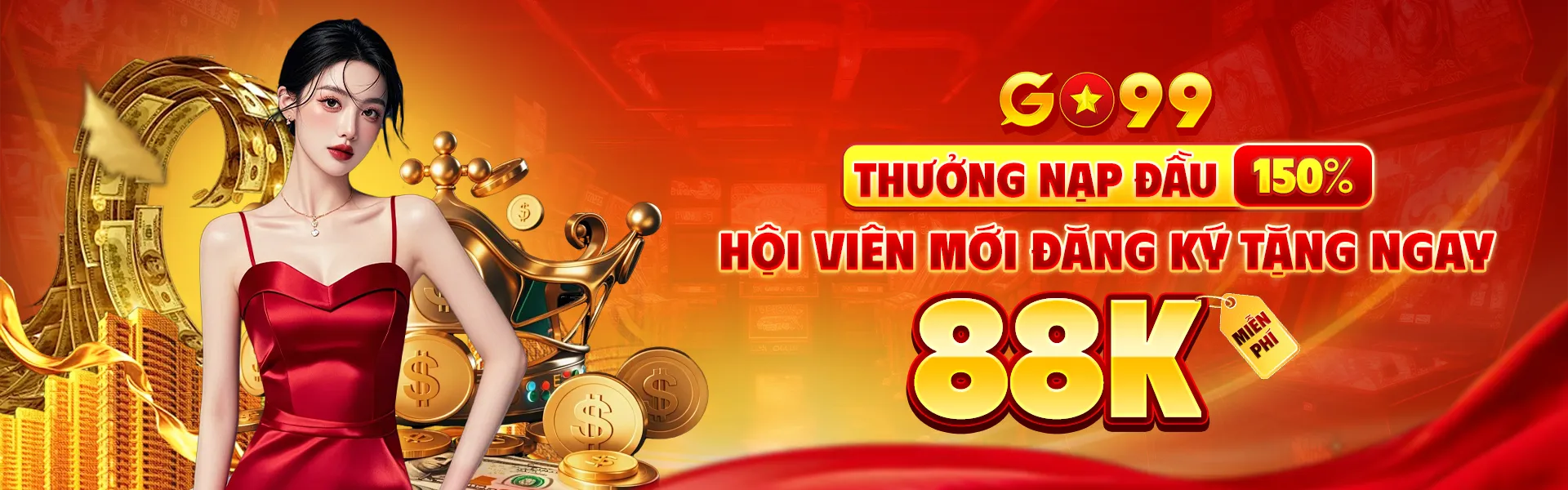 Banner giới thiệu ứng dụng, hỗ trợ và lưu ý an toàn của Go99